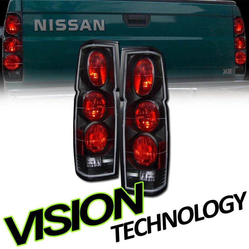 Para 86-97 Nissan Cuerpo Duro D21 Negro Lente Transparente Altezza Luces Traseras Lámparas Traseras Lámpara Foto 1 de 2