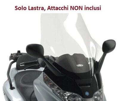 KAPPA Parabrezza senza Attacchi Spoiler 80X60Cm Per Piaggio X8 200 2004-2010 - Immagine 1 di 3