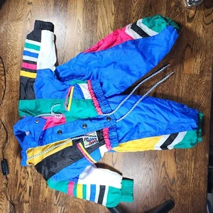 Windy Trail Kids Sz 4 Wind Breaker Color Blocking Waterproof Vintage - Picture 1 of 10