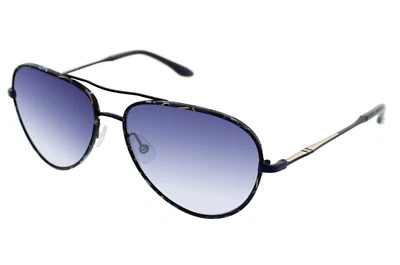 BCBG MAXAZRIA ETHEREAL BLACK BLUE MIRRORED AUTHENTIC SUNGLASSES 57-15-135 MM NEW - Image 1 of 4