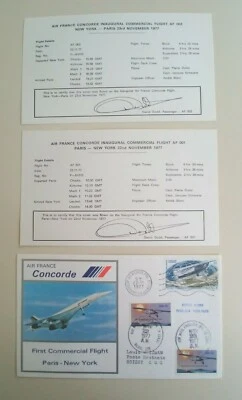 2 CONCORDE  *  FIRST FLIGHT *  PARIS – NEW YORK - PARIS + LONDON -WASH. -LONDON  - Image 1 of 4
