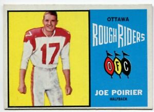 1964 Topps Joe Poirier Card #54 Ottawa Rough Riders Loyola University