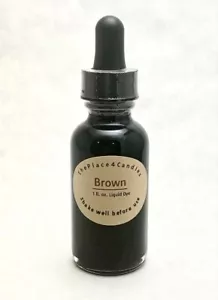 Liquid Candle Dye ~ BROWN ~ 1oz Glass Bottle with Dropper - Picture 1 of 4