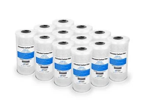 Carbon Block Water Filter CTO 4.5 x 10" 5 Micron 12 Pack - Picture 1 of 4
