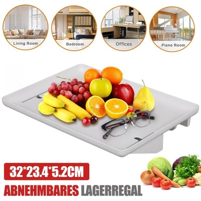 Nachttisch Regal,Tablett Nachttischregal Regal für Bett mit Kabelführung DE - Bild 1 von 4