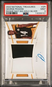 2022 Panini National Treasures Rookie Material Sigs RPA George Pickens /25 PSA 9 - Picture 1 of 2
