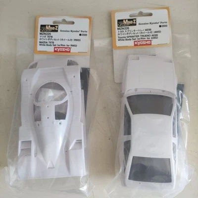 Kyosho Mini-Z MZN225 Mazda 787B, Toyota Sprinter Trueno AE86 White Body 2-piece - Image 1 of 4
