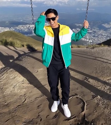 Puma Vintage Raro Heritage Rompevientos Glanz Cortavientos Verde Amarillo Nylon - Imagen 1 de 4