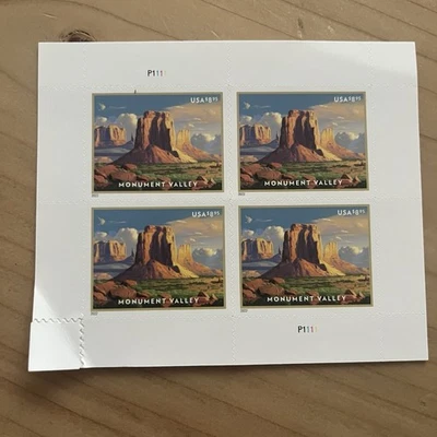 US Mint Block of 4 Monument Valley Priority Mail Stamps - Image 1 of 4