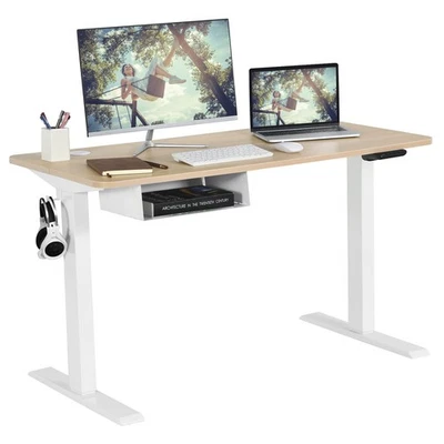 Electric 48" Standing Desk Height Adjustable w/ Control Panel & USB Port Natural - Image 1 of 4