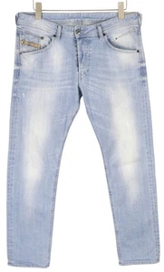 DIESEL Belther 0839G Men Jeans W34/~L30 Regular Slim Tapered Fit Stretch Blue - Picture 1 of 10