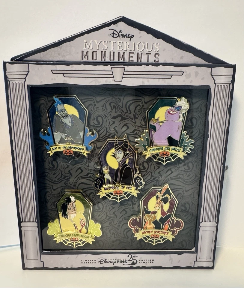 Juego de caja de 5 pines Mysterious Monuments Villains 2025 LE 2000 Foto 1 de 1