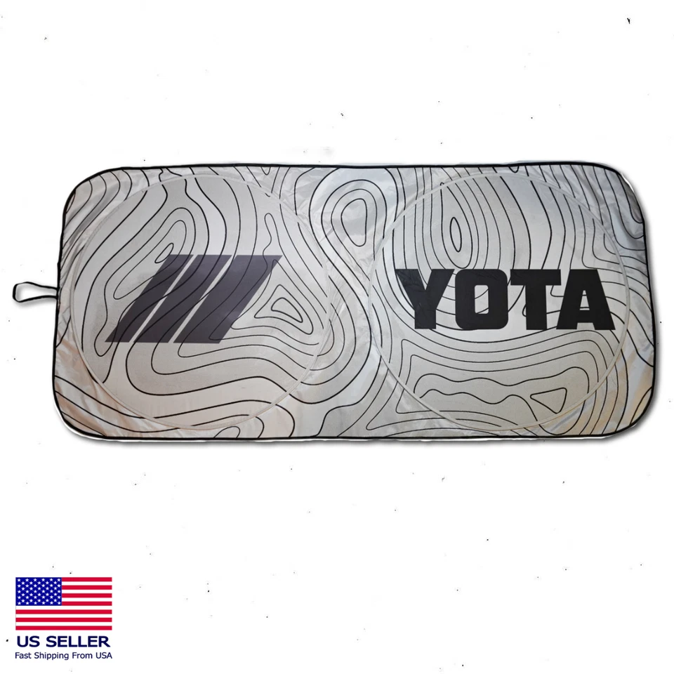 For Toyota Land Cruiser 2008-2021 Windshield SunShade TRD Topographic UV Block - Image 1 of 4