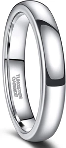 2Mm 4Mm 6Mm Tungsten Wedding Bands Ring for Women Men Rose Gold/Silver/Gold/Blac - Picture 1 of 6