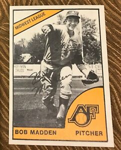 1977 TCMA Appleton Foxes Minor League  BOB MADDEN