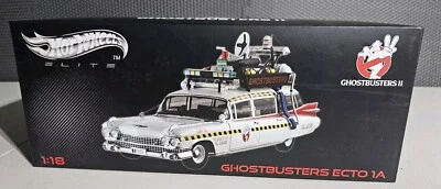 RARE SEALED 2012 Hot Wheels Elite - 1:18 Ghostbusters 2 Ecto-1A NEW - Image 1 of 4