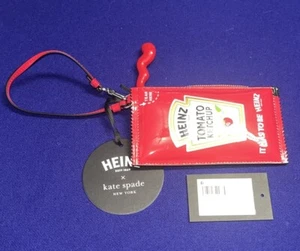 Nuevo Estuche para Tarjetas de Moneda Kate Spade x Heinz Estampado Charol Muñequera - Imagen 1 de 8
