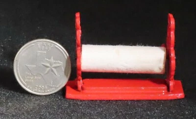 Store Paper Wrap Machine Red Metal 1:12 Dollhouse Miniature #01088 Butcher Meat - Image 1 of 4