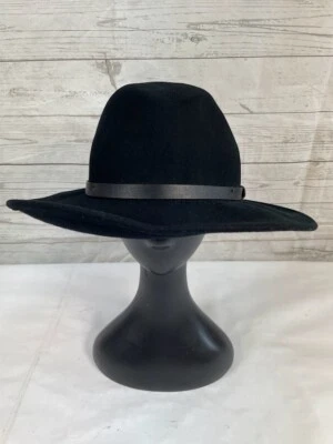 Sombrero Forever 21 Negro 100% Lana Ala Ancha Talla M/L 57cm Foto 1 de 4