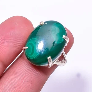 Malachite - Congo 925 Sterling Silver Ring S.7 R_9390_193_3 - Picture 1 of 2