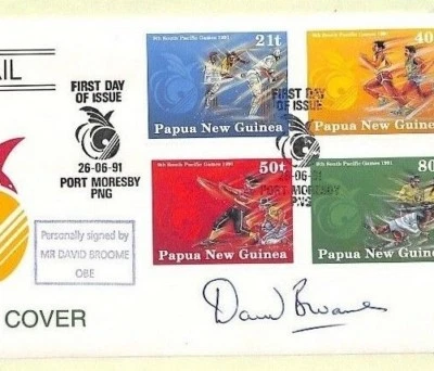 Cubierta firmada *David Broome* Papúa Nueva Guinea 1991 FDC HH309 Foto 1 de 3