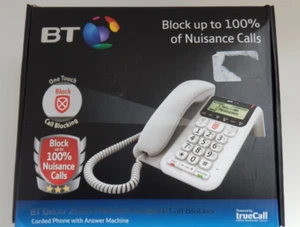 BT Decor 2600 Corded Landline Phone with Call Blocking & Answer Machine - Boxed - Picture 1 of 4