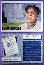 Willie Mays NY Giants 1991 Cardboard Dreams "The Catch" Art Card Oddball #1 (B)