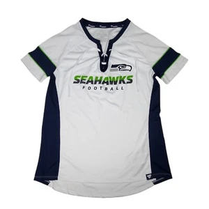 Camisa grande de la NFL Fanatics Seattle Seahawks manga corta cuello en V para mujer *DEFECTUOSA* - Imagen 1 de 13