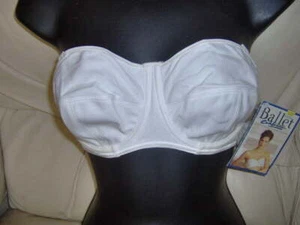 BALLET LADIES UNDERWIRED STRAPLESS BRA - SIZE 32C -32D WHITE - Picture 1 of 2