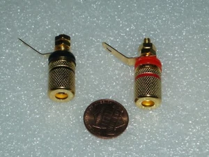 4mm Binding Post Amplifier Speaker Terminal Banana Plug Connector red+black - Picture 1 of 12