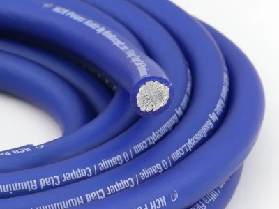 Cable de alimentación de batería KnuKonceptz KCA azul VERDADERO AWG calibre 1/0 cable de tierra 20 pies Foto 1 de 3