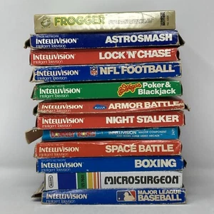 Lot of 12 Boxed Intellivision Games Heavy Box Wear - Picture 1 of 10