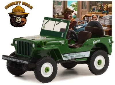 WILLYS MB Jeep - Forest Fire - 1945 - green - Greenlight 1:64 - Immagine 1 di 4