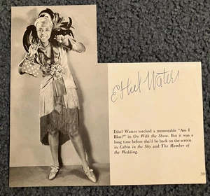BROADWAY VAUDEVILLE: Ethel Waters (d.1977) Signed Autographed Page - TOUGH! - Picture 1 of 1