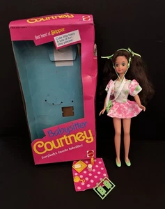 1990 Barbie Babysitter Courtney Puppe Friend of Skipper Mattel #9434 mit Box - Bild 1 von 11