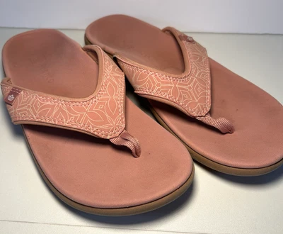 Spenco Yumi Womens Size 8 Pink Boho Print Comfort Wege Flip Flop Sandals - Изображение 1 из 4