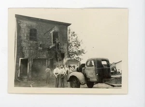 Prince Albert Saskatchewan ardiendo en fuego casa-fuego foto de colección - Imagen 1 de 3