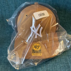 Carhartt X ‘47 Brand New York Yankees MLB Brown Hat Cap Trucker Snapback - Picture 1 of 3