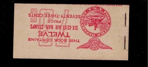 US Scott #BKC3, Complete Booklet 1941 Air Mail 6c FVF MNH - Picture 1 of 1