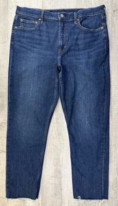 Gap Cigarette High Rise Jeans Blau Denim Cut Off Boho 33/16R (eigentlich 36X25,5) - Bild 1 von 17