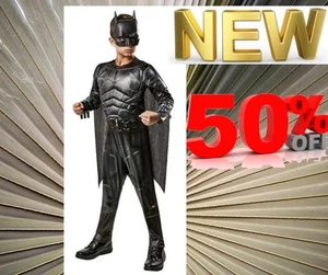 DC The Batman Basic PARTY Costume Jumpsuit Cape & Mask Boy's Medium SIZE 8 New - Picture 1 of 19