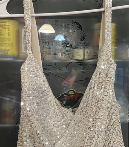 Forever 21  Silver,  Sequin Sleeveless Party Dress Size Small Sparkle - Picture 1 of 6