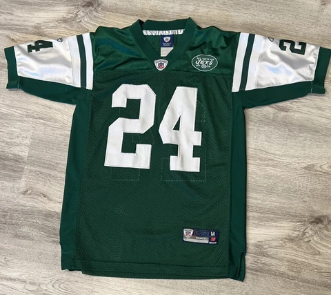 NY Jets Darrelle Revis #24 Reebok OnField NFL Jersey Youth Med 12/14 Green Cover