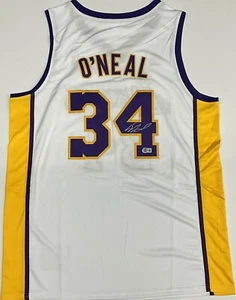 SHAQUILLE O'NEAL SIGNED LOS ANGELES LAKERS WHITE JERSEY BECKETT 1W489195 - Picture 1 of 4
