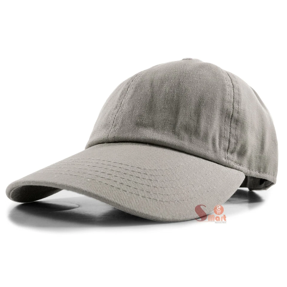 Gorra de béisbol estilo polo lisa de algodón lavado ajustable para hombre y mujer Foto 1 de 4