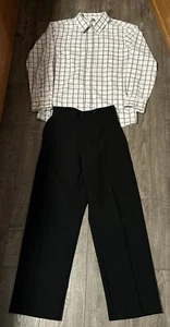 Boy Old Navy Long Sleeve Shirt (10-12) / Suits Pants Black (12)/ Lot Of 2 - Picture 1 of 12