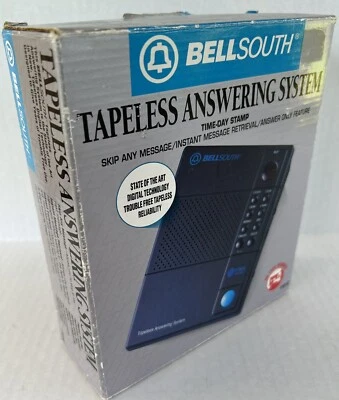 Vintage 1990 Telefon Anrufbeantworter Bellsouth bandlos 1191C mit Originalkarton - Bild 1 von 4