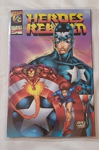 Heroes Reborn #1/2  (Marvel Comics Wizard 1996) Captain America COA Included NM  - Picture 1 of 2