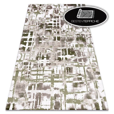 Modern Dick und Dicht Gewebt Teppiche "DIZAYN" ACRYL 8843 grün weich exklusiv  - Bild 1 von 4