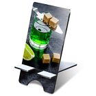 1x 3mm MDF Phone Stand Absinthe Glass with Lime Slices #21078
